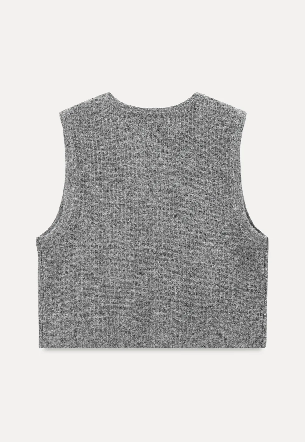 Ruffled Collar Knit Vest