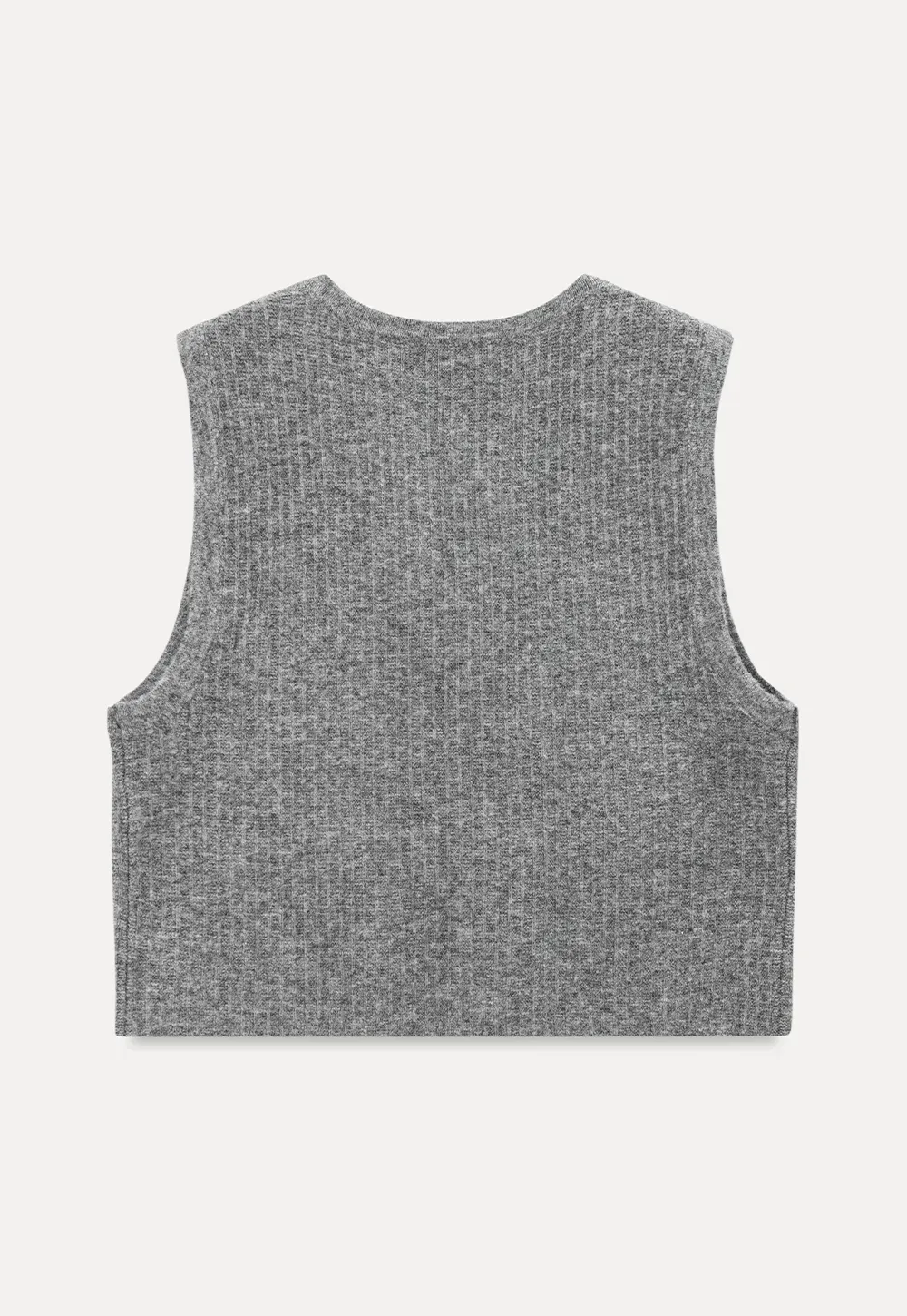 Ruffled Collar Knit Vest