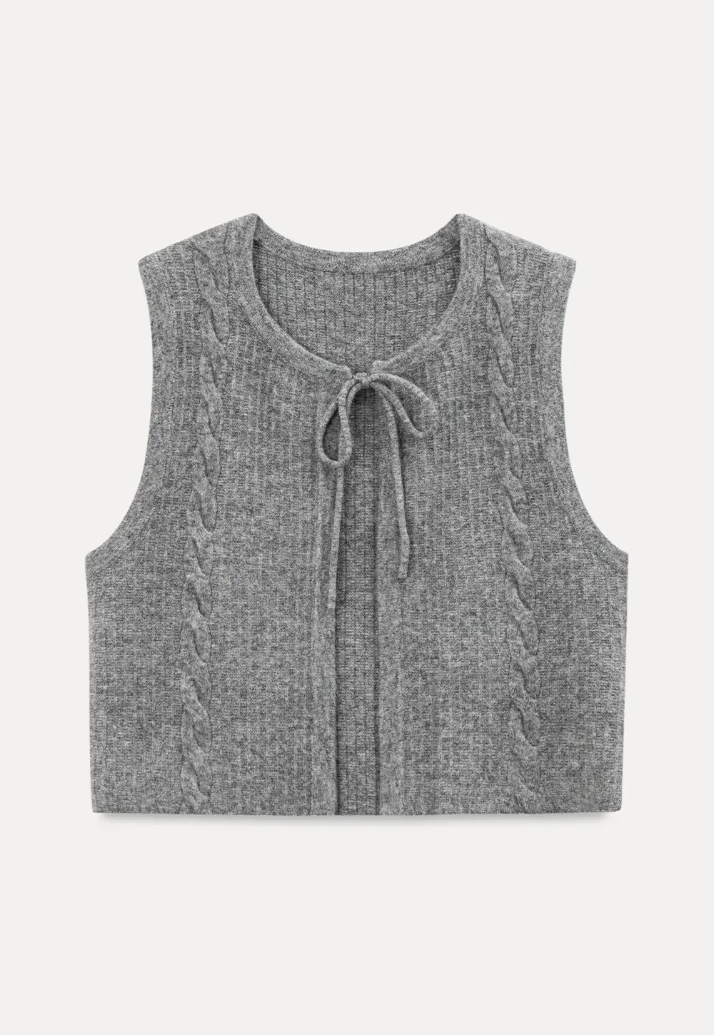 Ruffled Collar Knit Vest