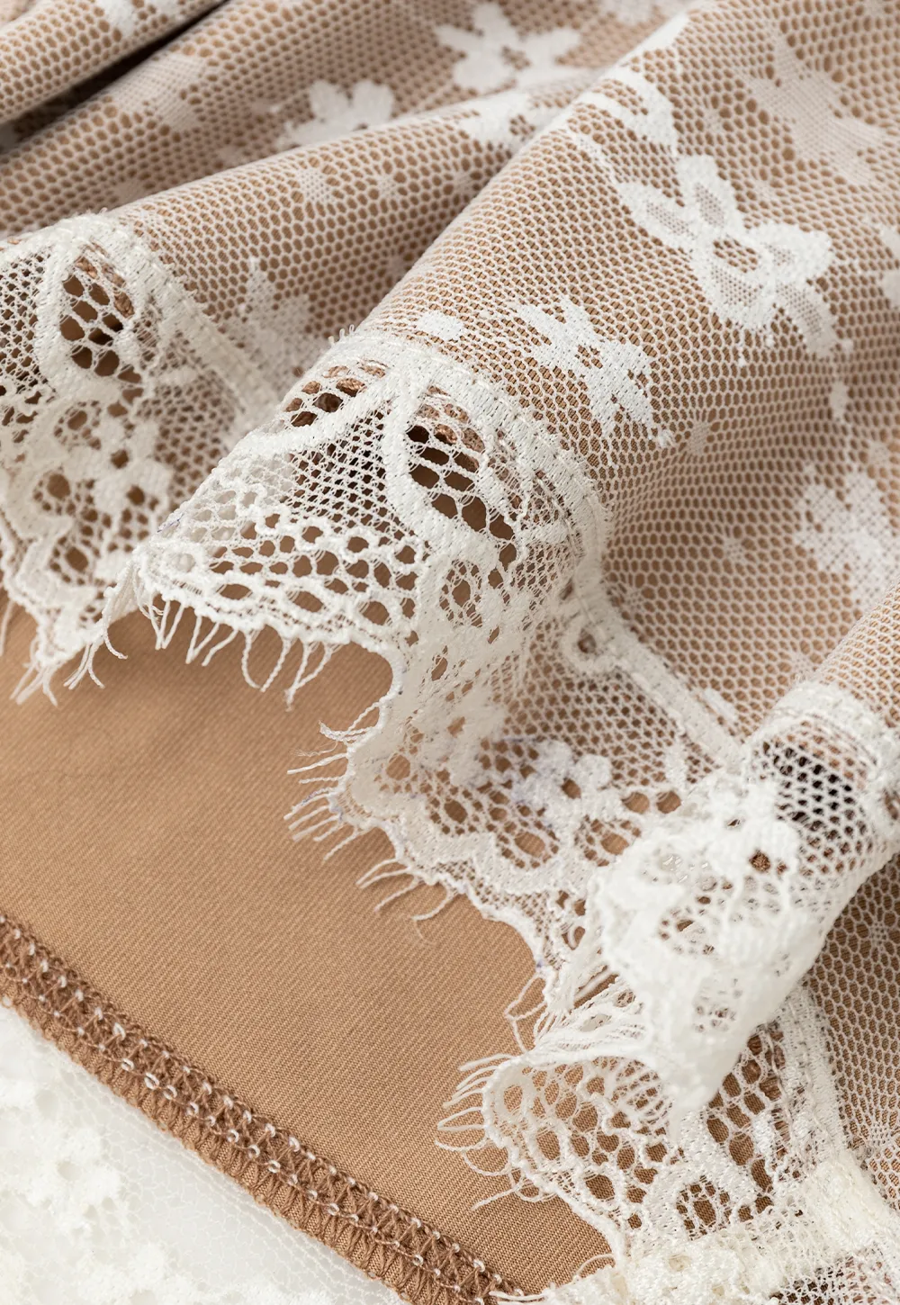 Floral Lace Trim Sheer Camisole Tank Top