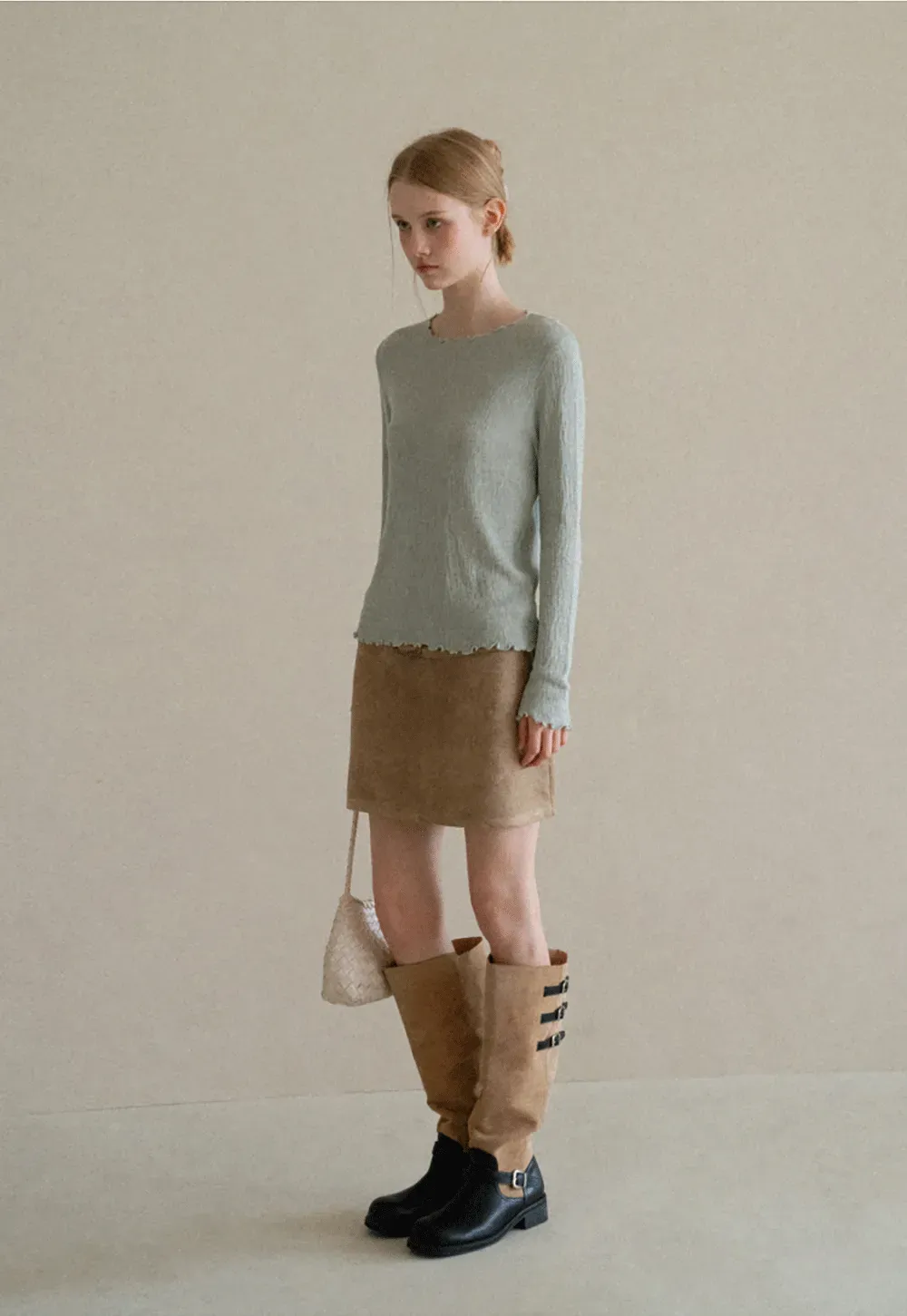 Twisted Front Ribbed Knit Tank Top