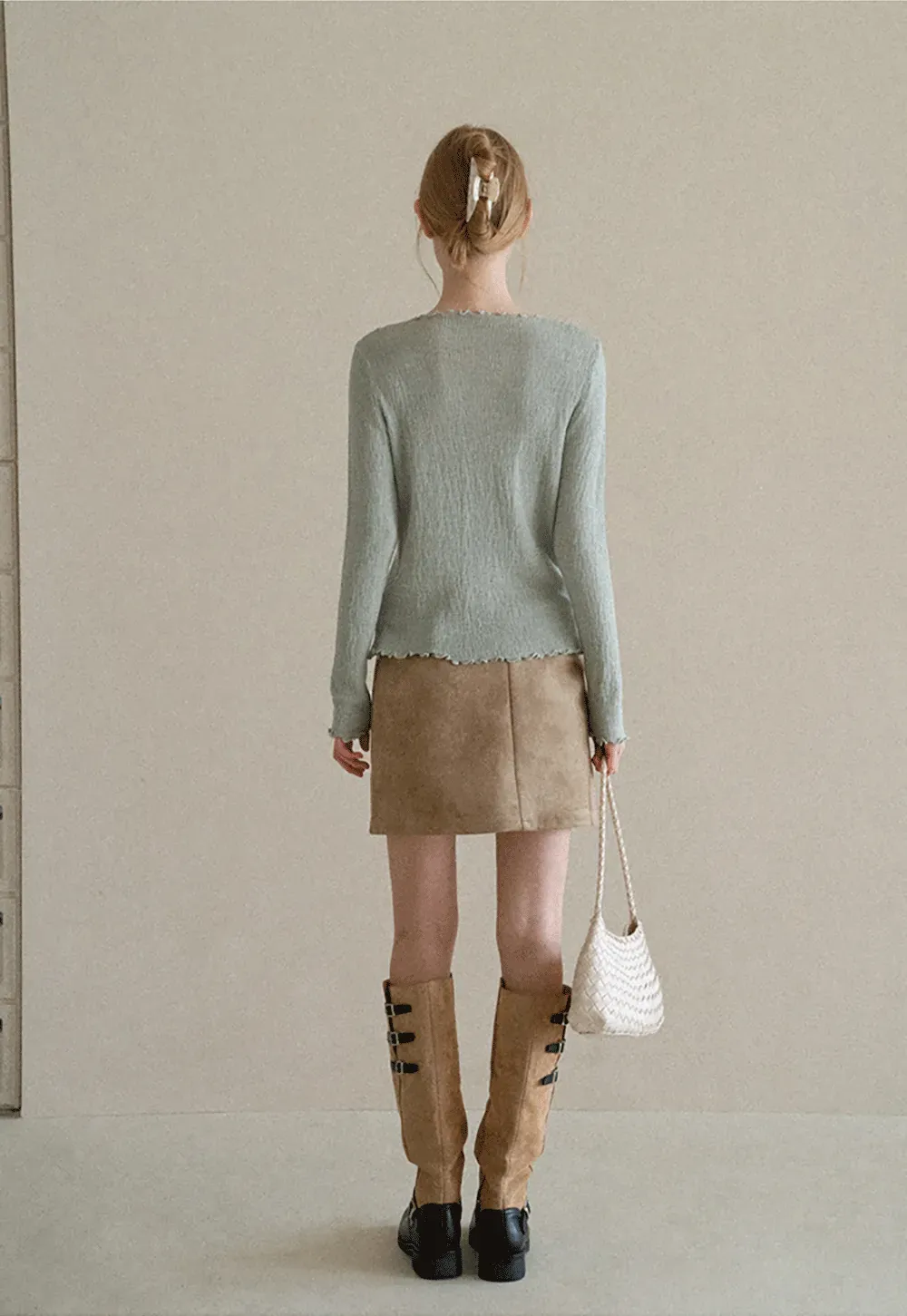 Twisted Front Ribbed Knit Tank Top