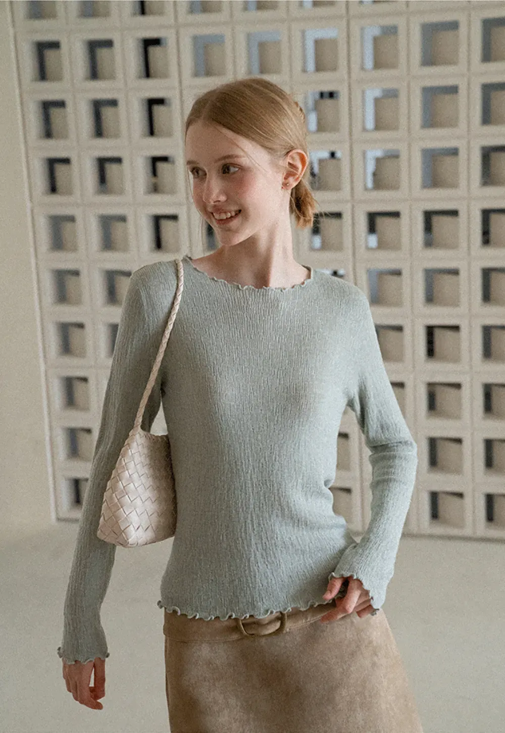 Twisted Front Ribbed Knit Tank Top