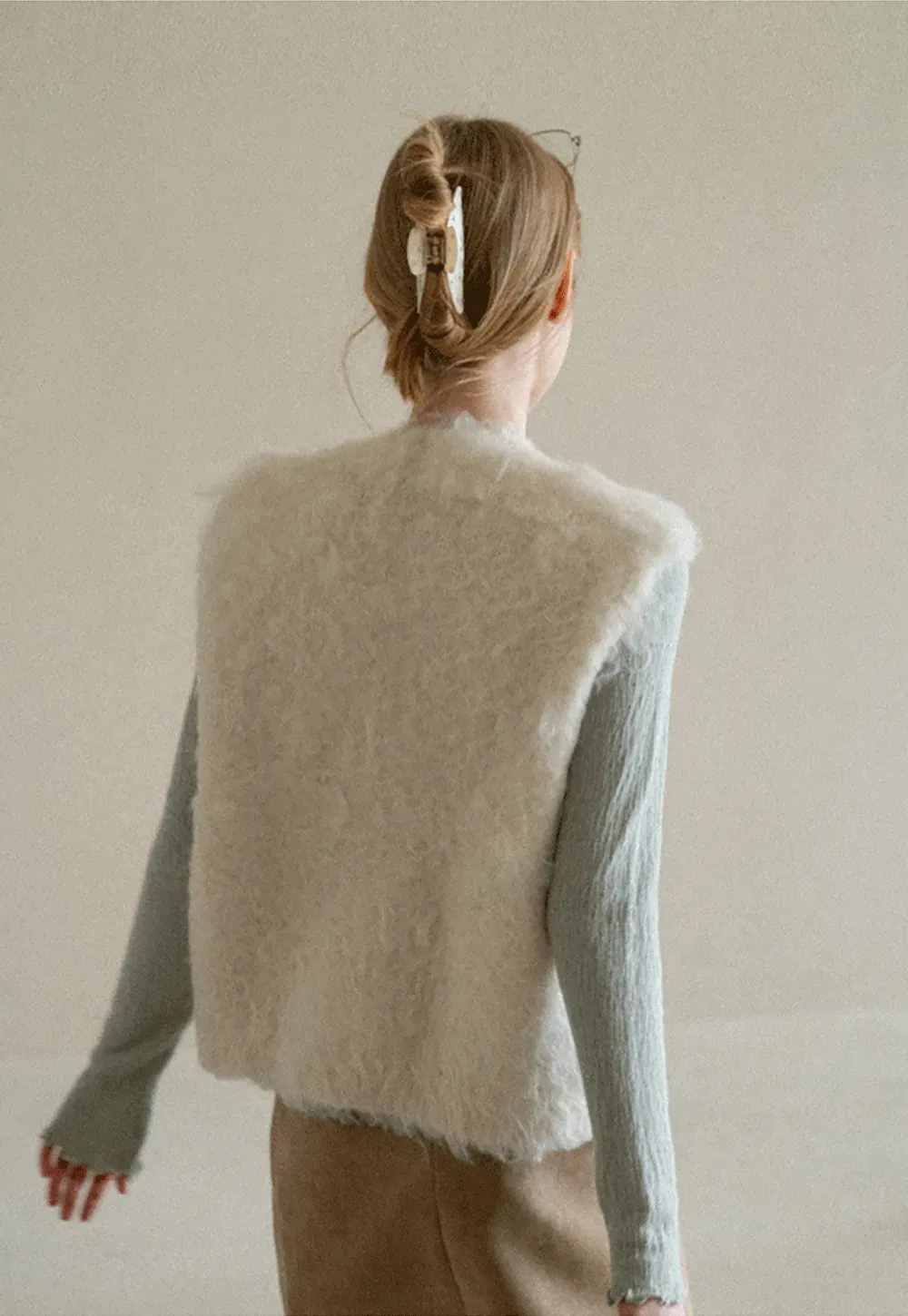 Twisted Front Ribbed Knit Tank Top