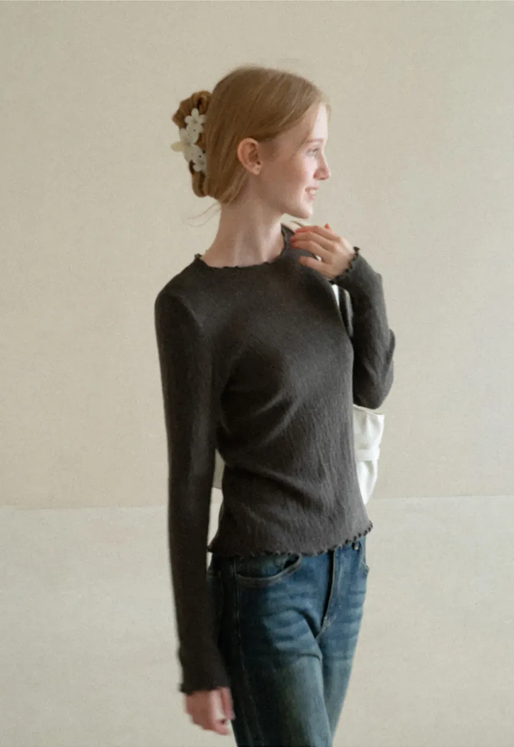 Twisted Front Ribbed Knit Tank Top