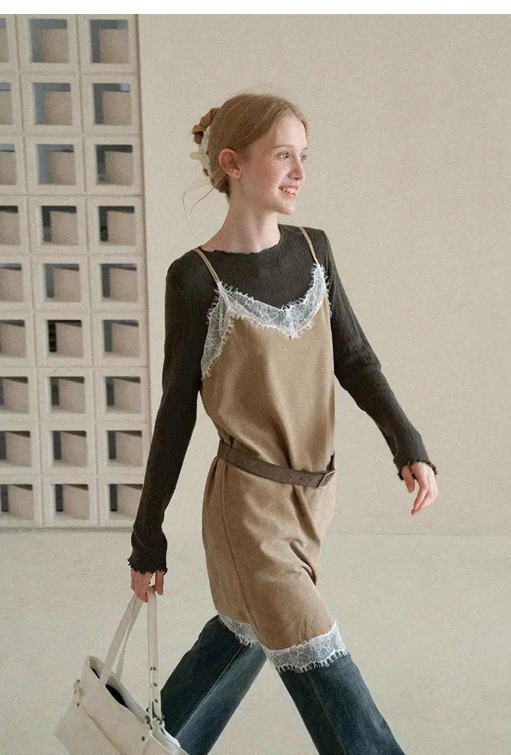 Twisted Front Ribbed Knit Tank Top