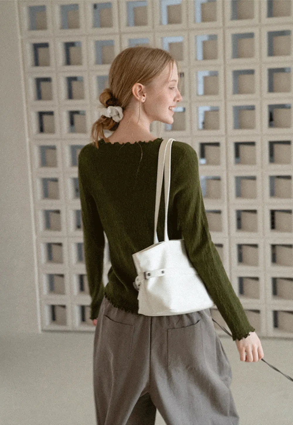 Twisted Front Ribbed Knit Tank Top