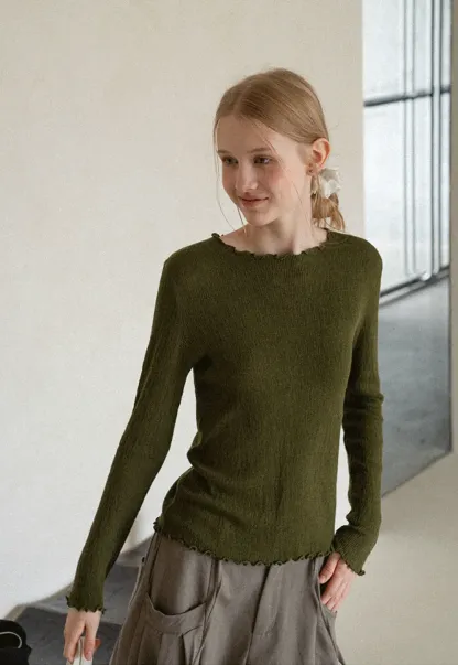 Twisted Front Ribbed Knit Tank Top