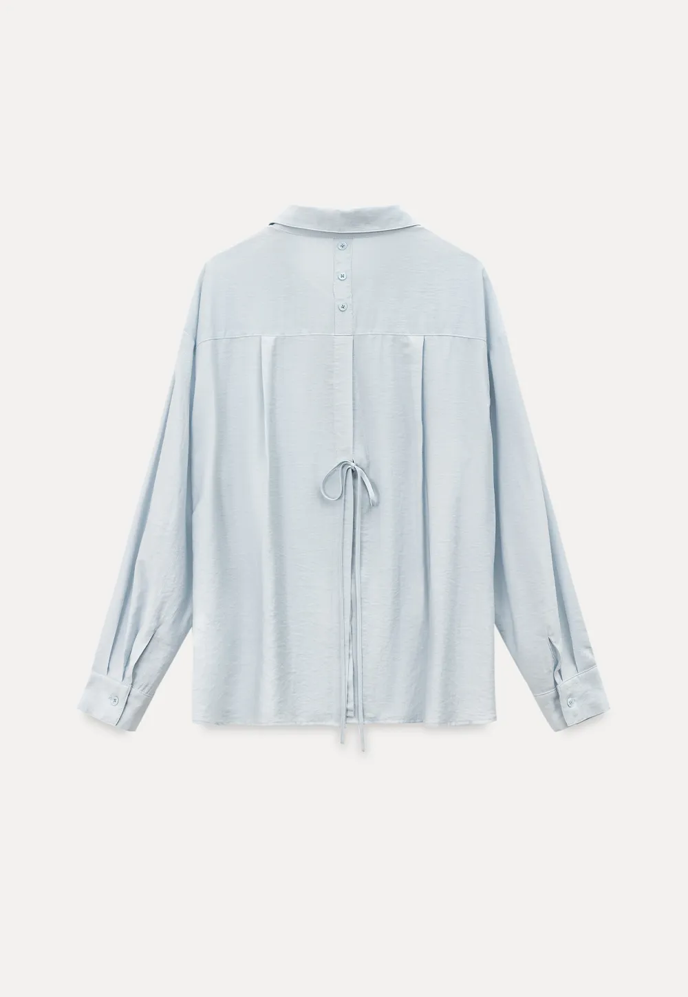 Oversized shirt with back tie detail and button placket