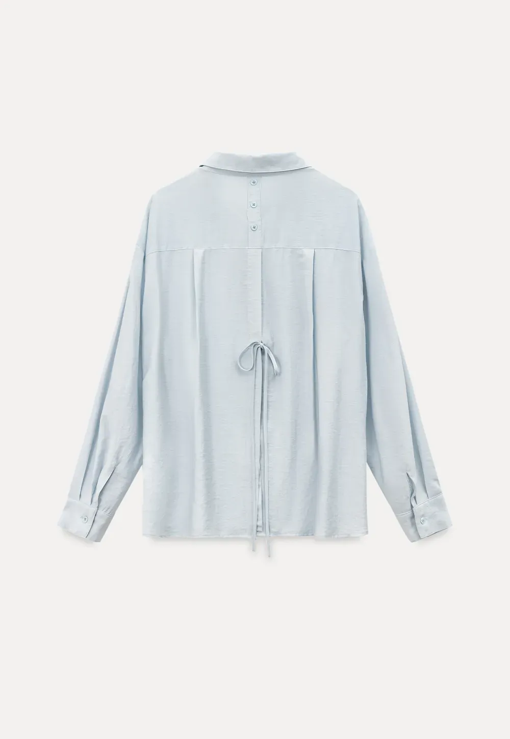 Oversized shirt with back tie detail and button placket