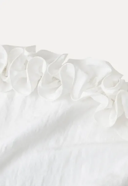 Off Shoulder Ruffled Top with Gathered Waist