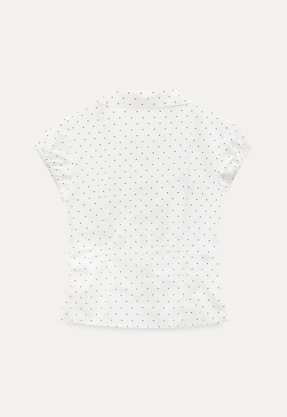 Pleated Front Detail Short Sleeve Collared Shirt