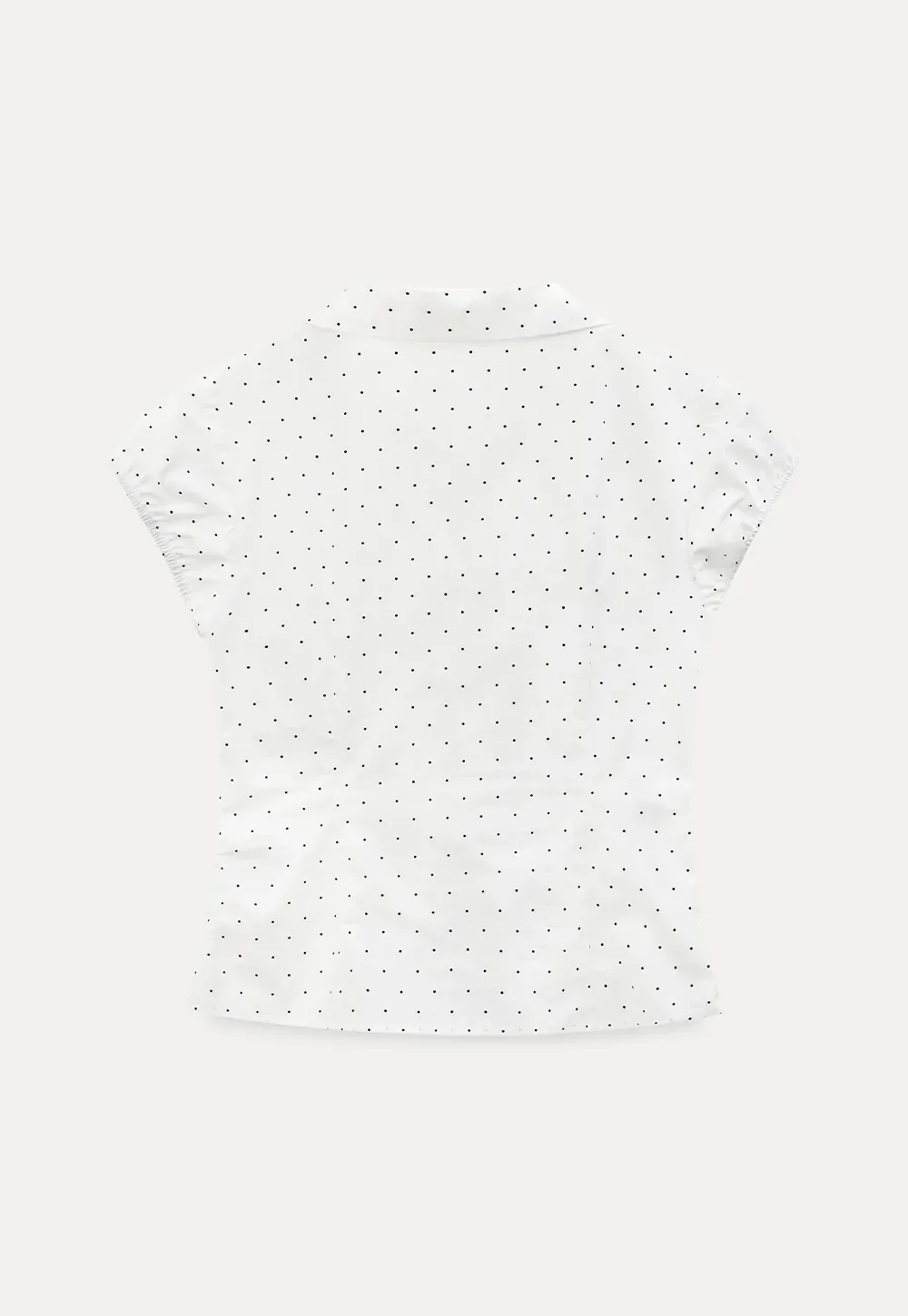 Pleated Front Detail Short Sleeve Collared Shirt