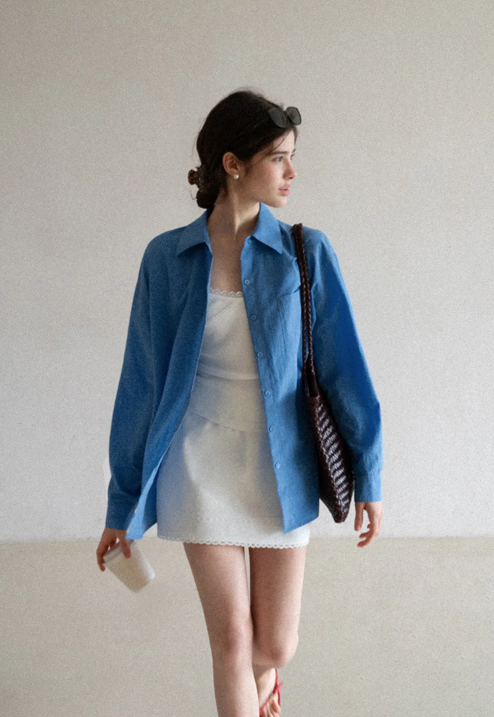 Long Sleeve Button Up Shirt with Collar