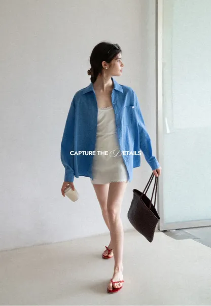 Long Sleeve Button Up Shirt with Collar