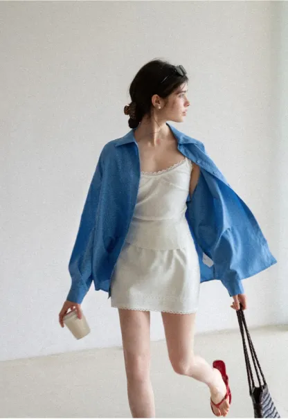 Long Sleeve Button Up Shirt with Collar