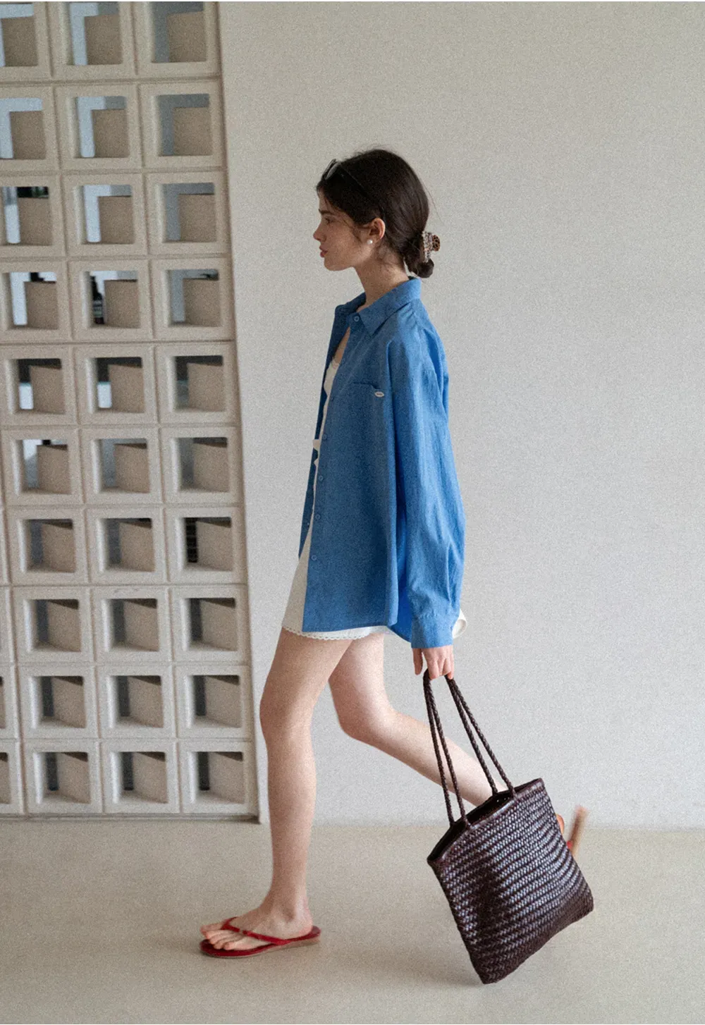 Long Sleeve Button Up Shirt with Collar