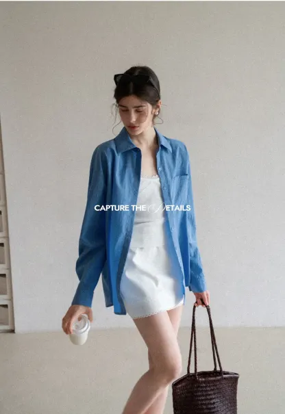 Long Sleeve Button Up Shirt with Collar