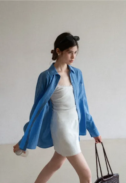 Long Sleeve Button Up Shirt with Collar