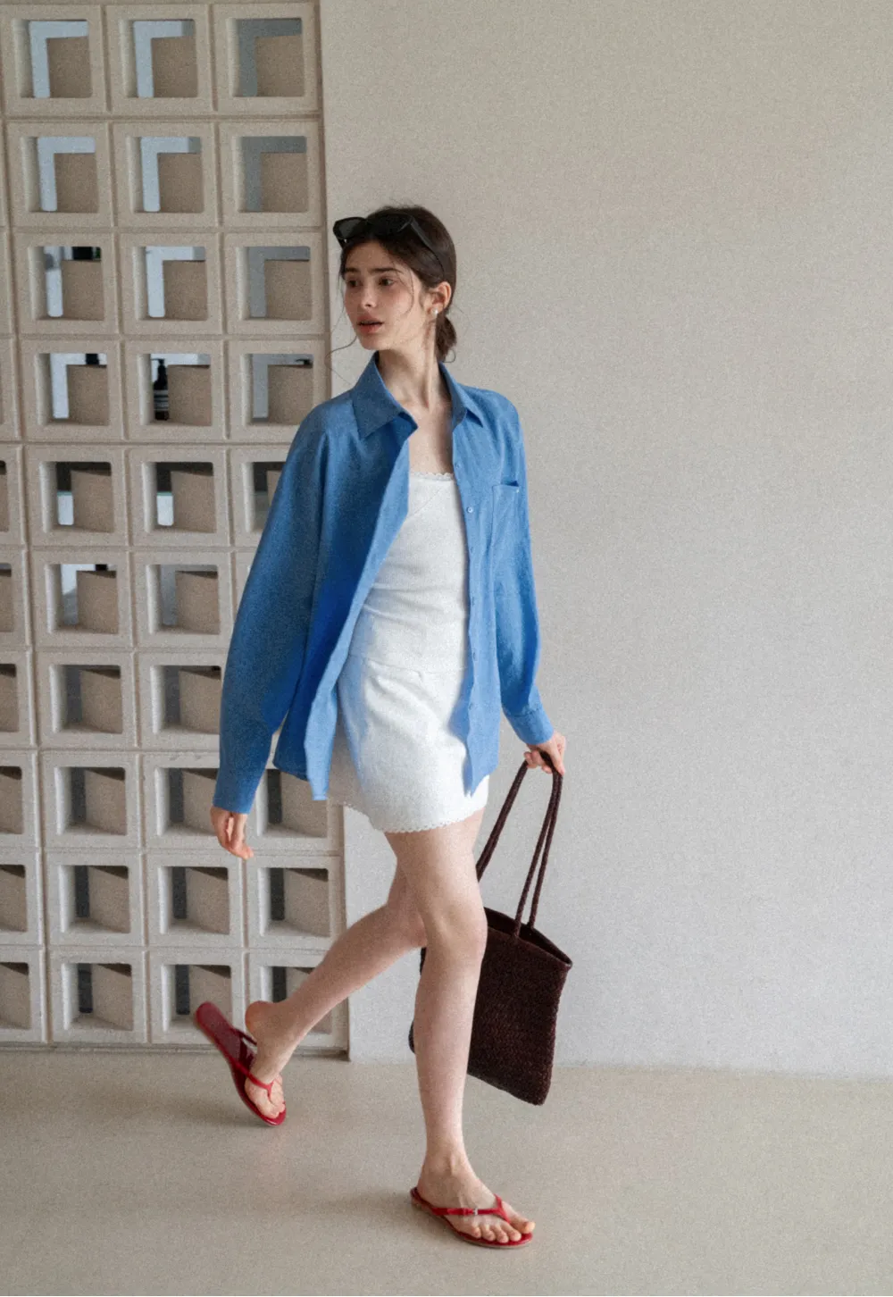 Long Sleeve Button Up Shirt with Collar