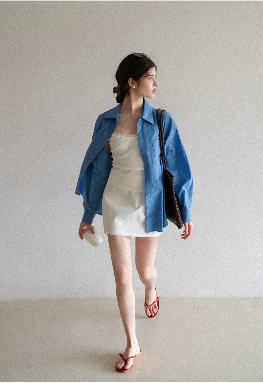 Long Sleeve Button Up Shirt with Collar