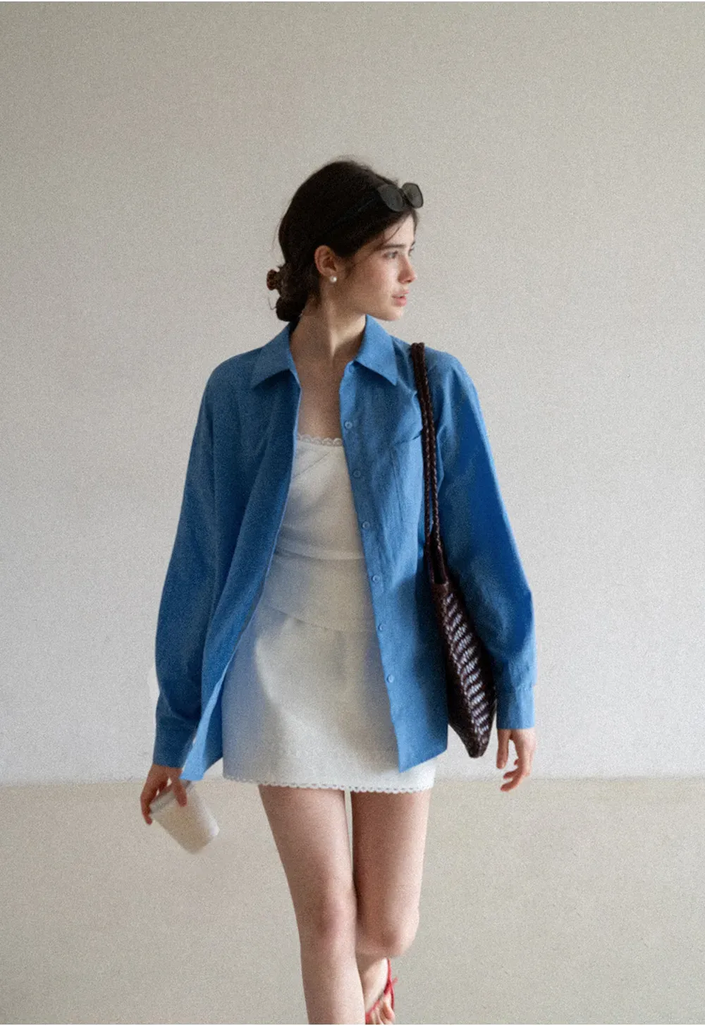 Long Sleeve Button Up Shirt with Collar