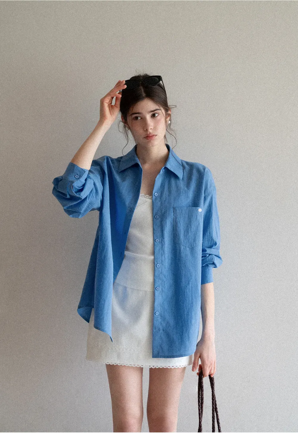 Long Sleeve Button Up Shirt with Collar