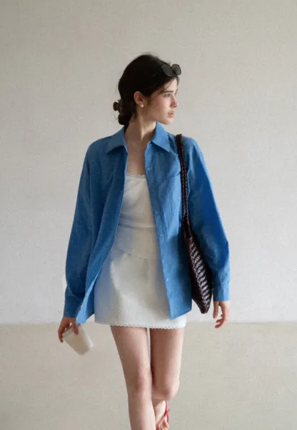 Long Sleeve Button Up Shirt with Collar