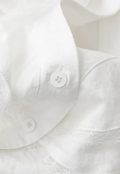 Ruffled Cap Sleeve V Neck Button Front Shirt