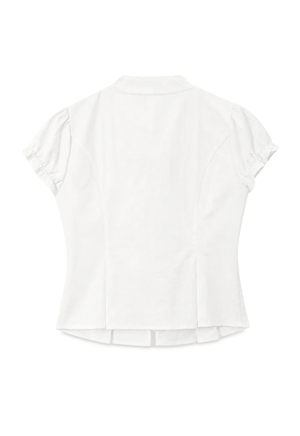 Ruffled Sleeve Bow Front Shirt
