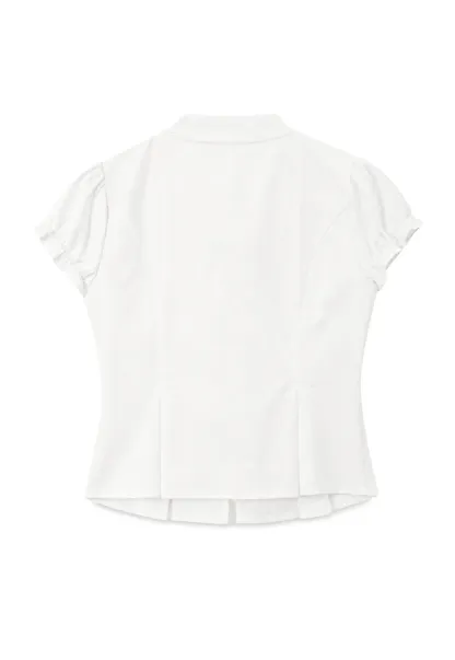 Ruffled Sleeve Bow Front Shirt
