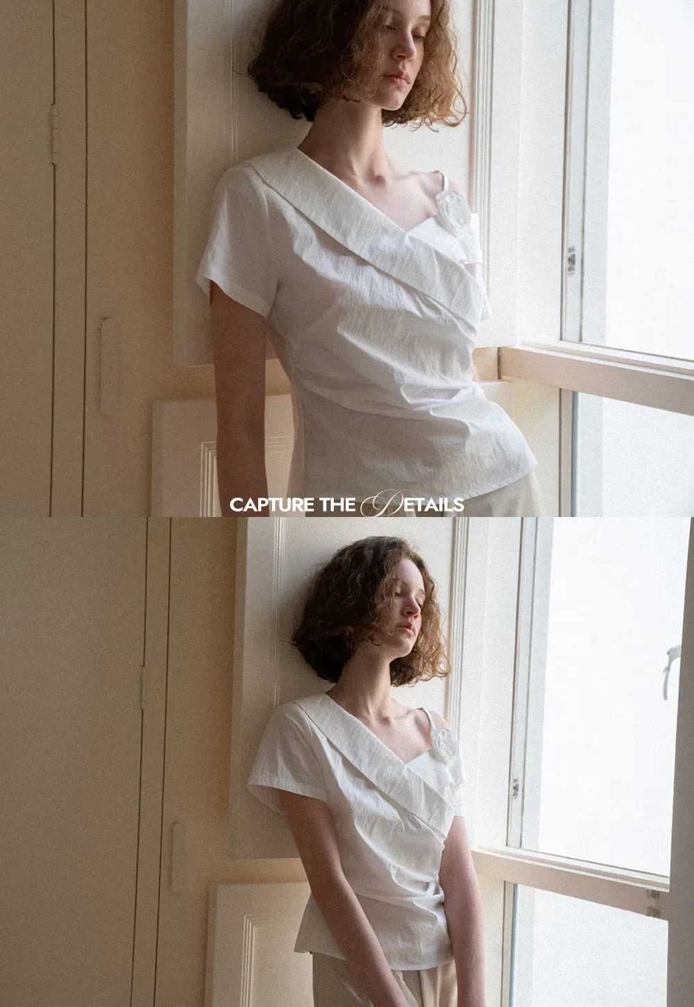 Asymmetrical Draped One Shoulder Short Sleeve Shirt