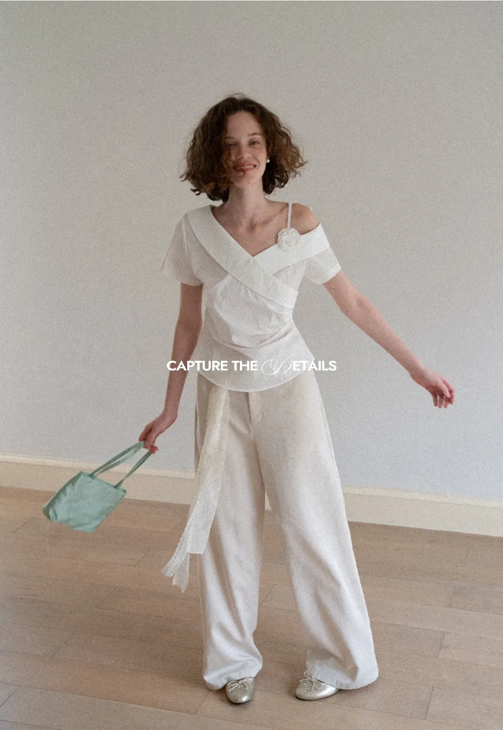 Asymmetrical Draped One Shoulder Short Sleeve Shirt