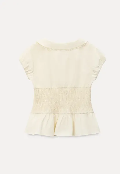 Puff Sleeve Peplum Top Shirt