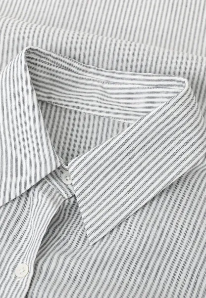 Oversized Striped Button Down Shirt