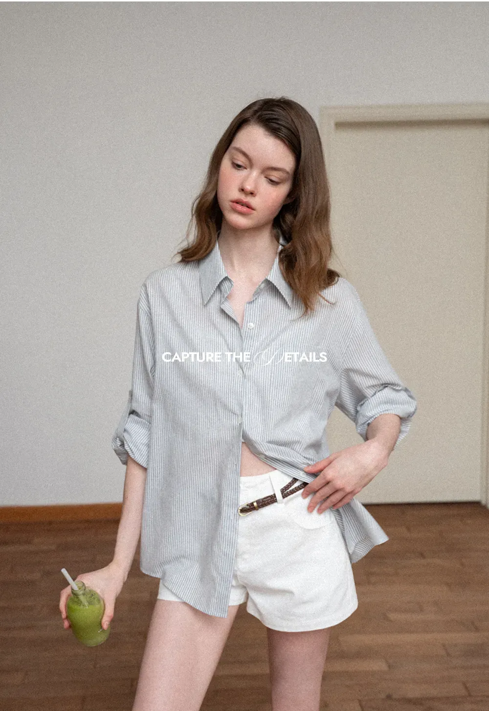 Oversized Striped Button Down Shirt