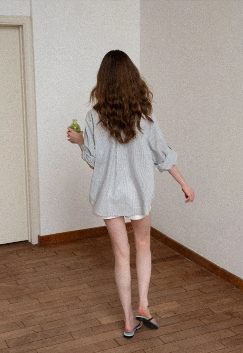 Oversized Striped Button Down Shirt