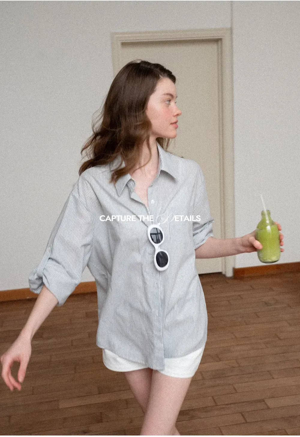 Oversized Striped Button Down Shirt