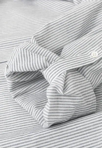 Oversized Striped Button Down Shirt