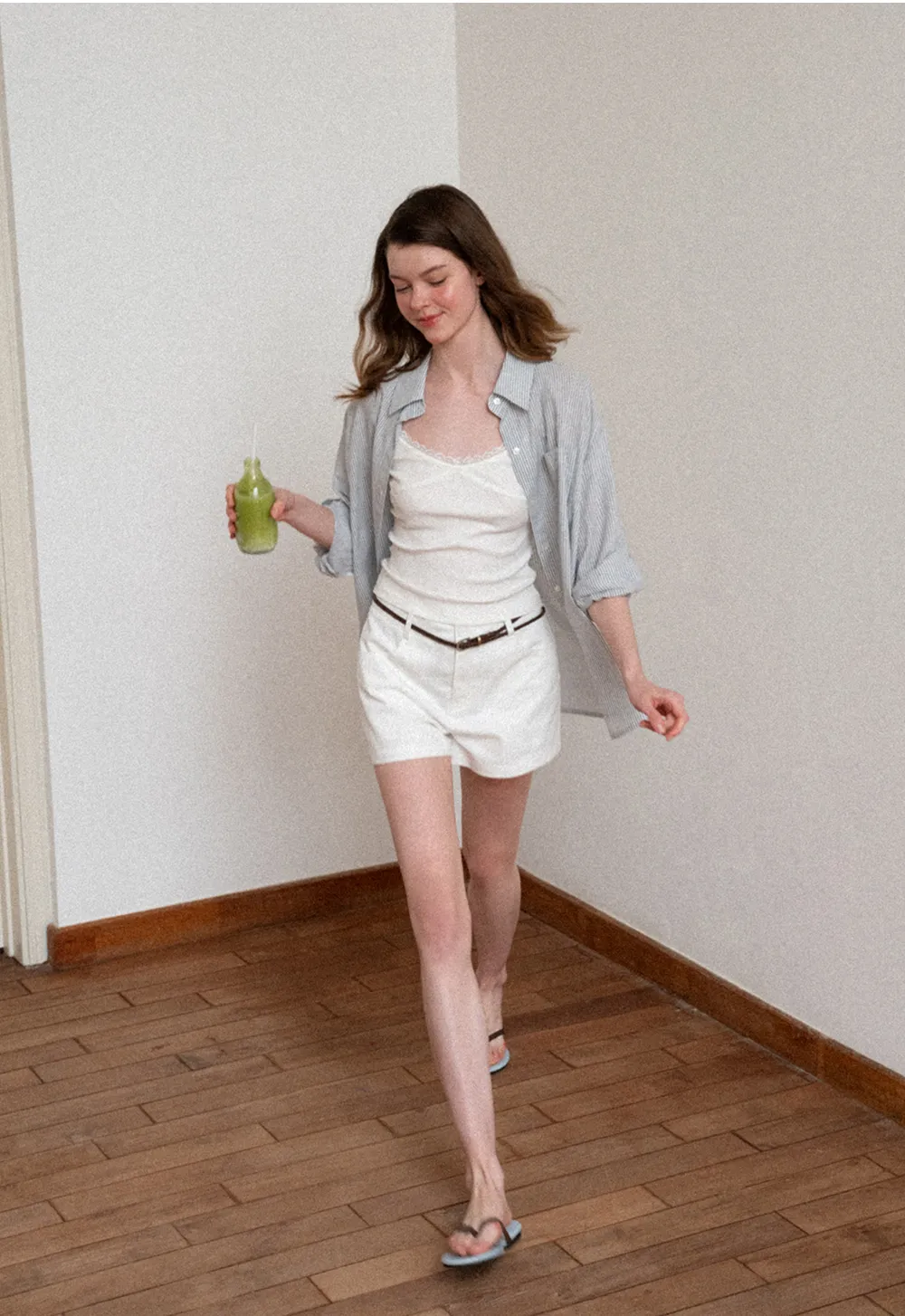 Oversized Striped Button Down Shirt