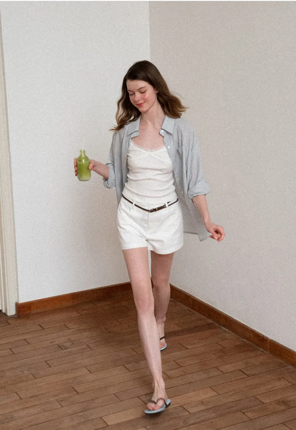 Oversized Striped Button Down Shirt