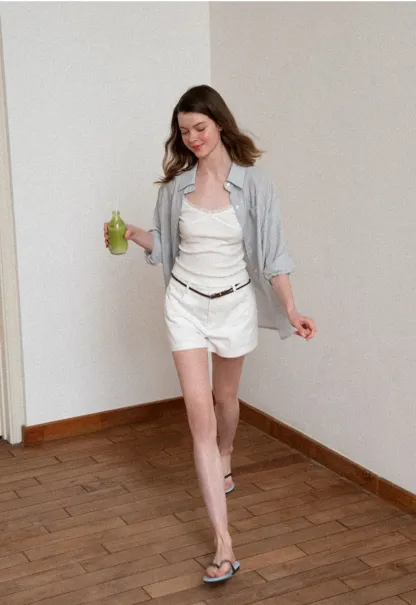 Oversized Striped Button Down Shirt