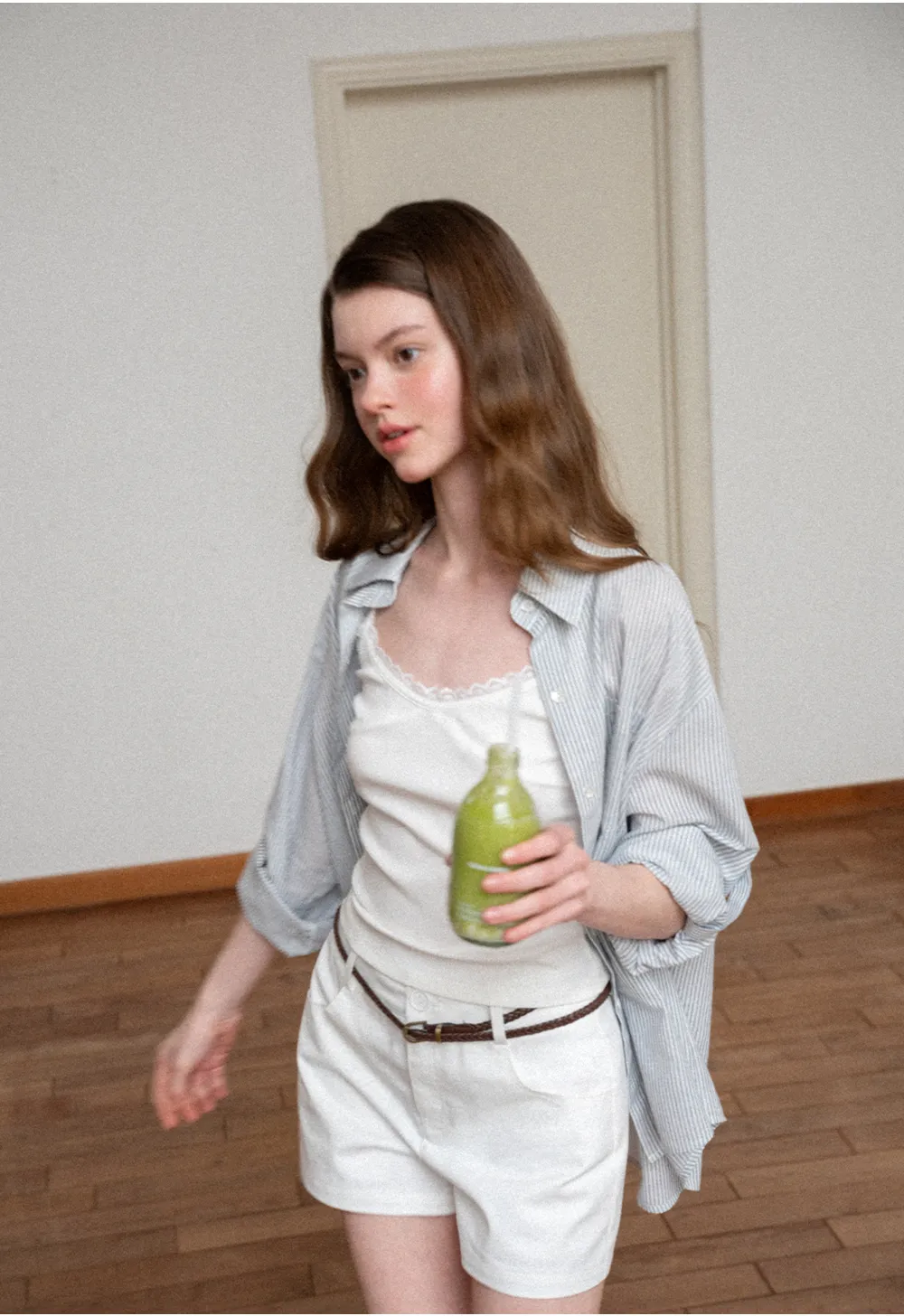 Oversized Striped Button Down Shirt