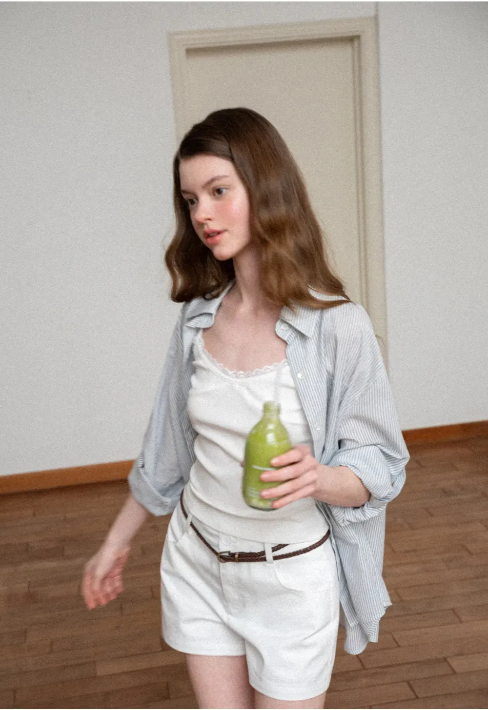 Oversized Striped Button Down Shirt