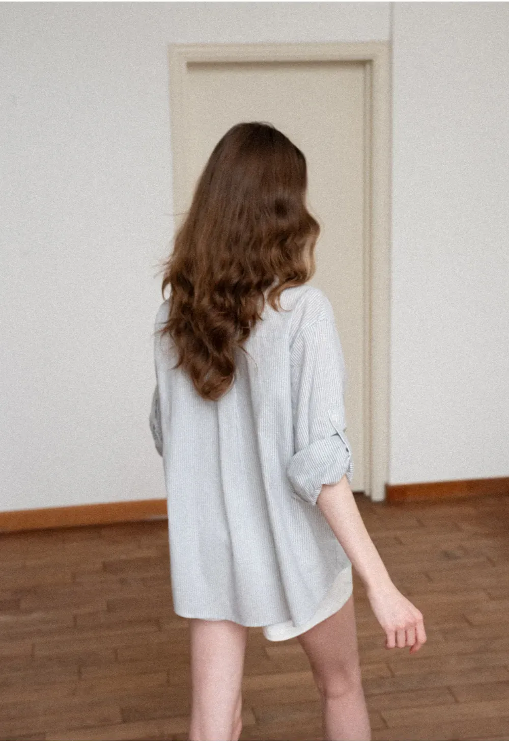 Oversized Striped Button Down Shirt