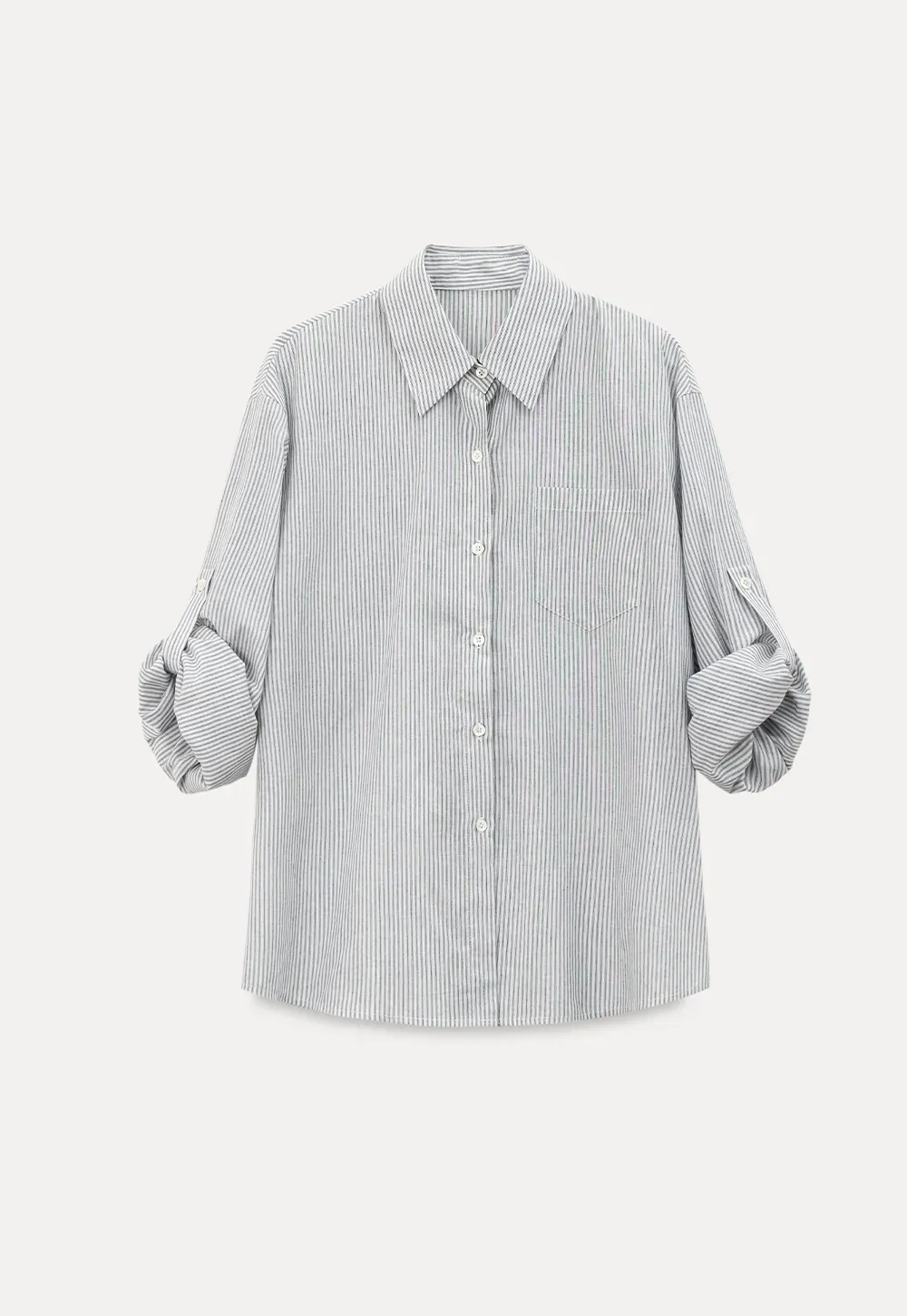 Oversized Striped Button Down Shirt