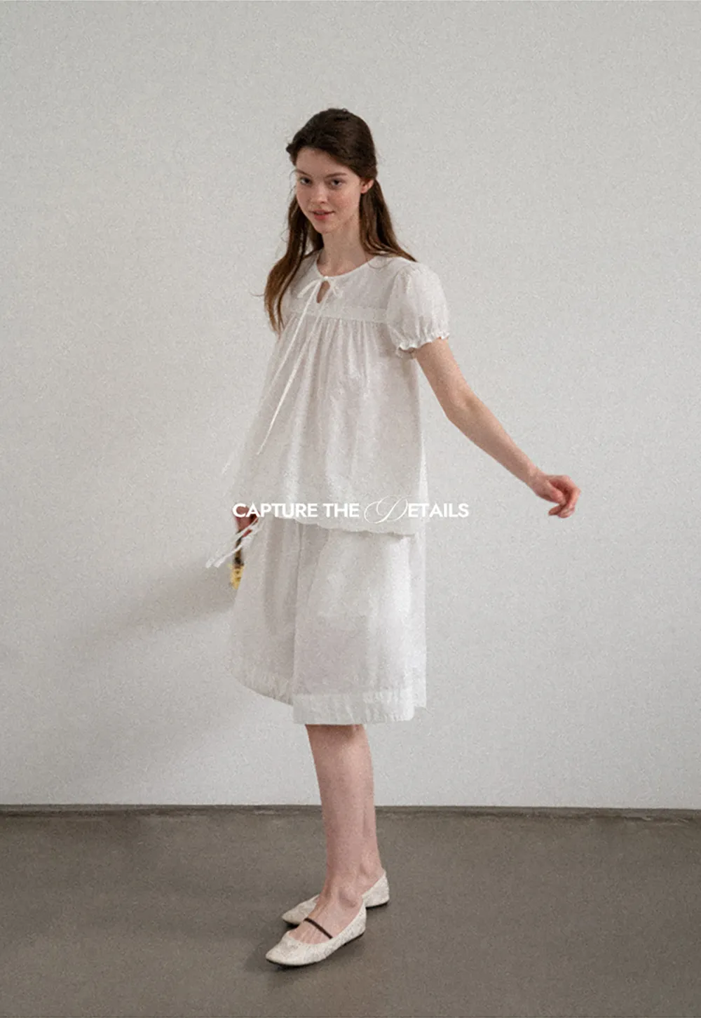 Lace Trim Puff Sleeve Blouse