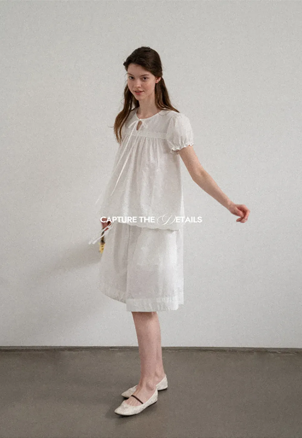 Lace Trim Puff Sleeve Blouse