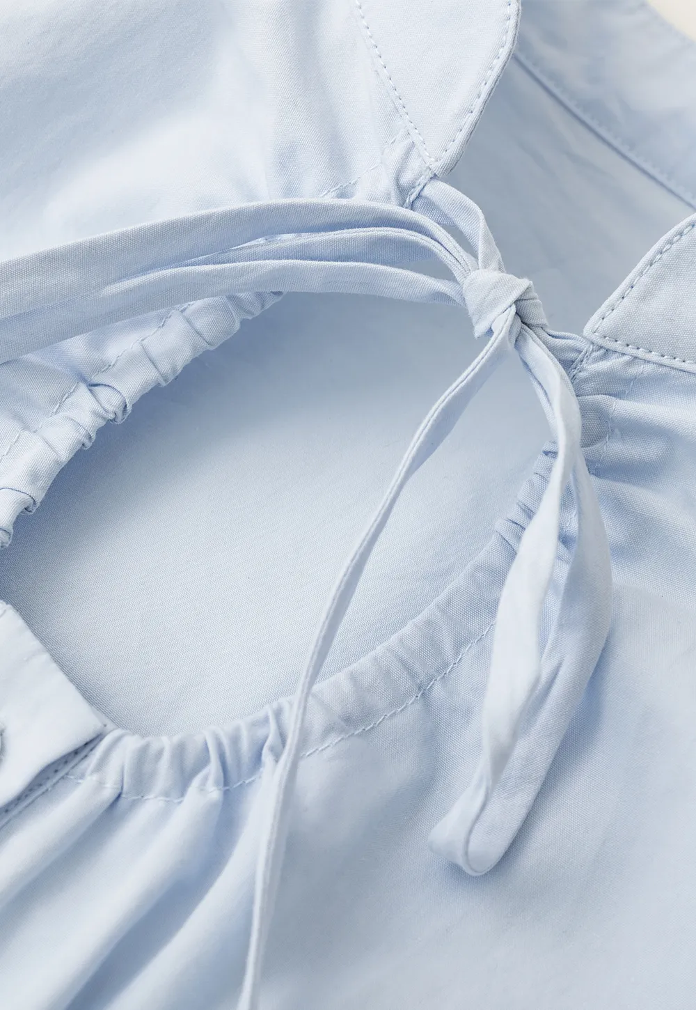 Stand Collar Puff Sleeve Button Front Shirt