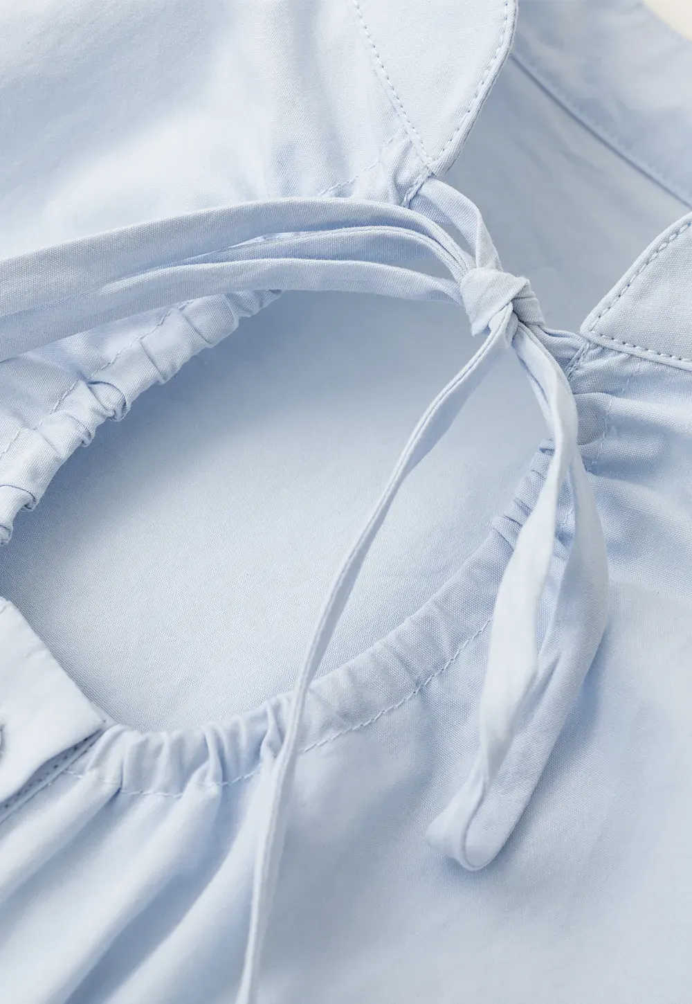 Stand Collar Puff Sleeve Button Front Shirt